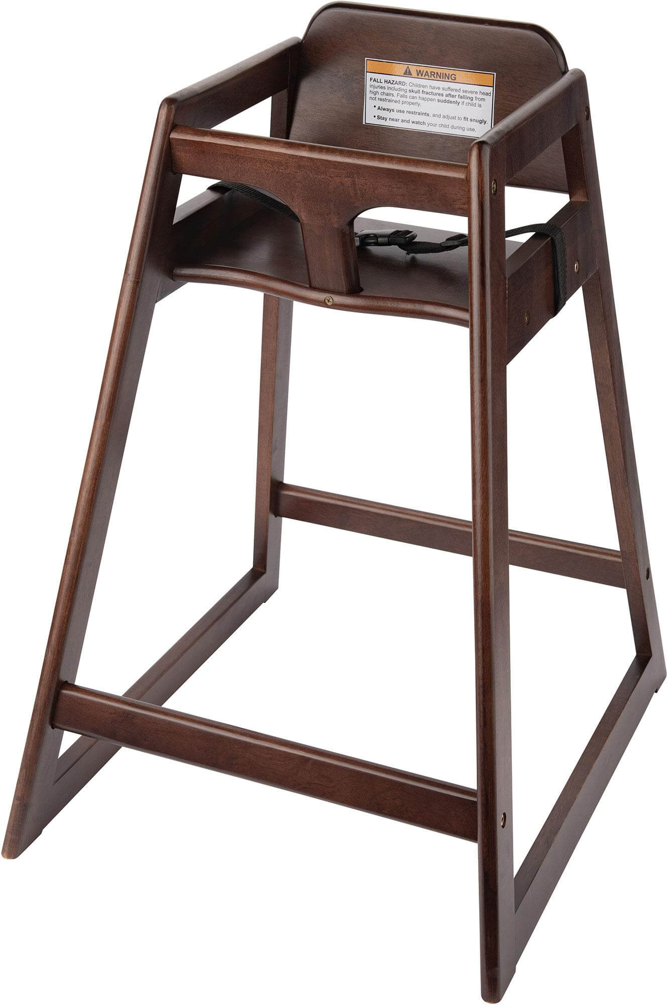 Browne Foodservice 80976, Restaurant Wooden High Chair, Walnut Finish