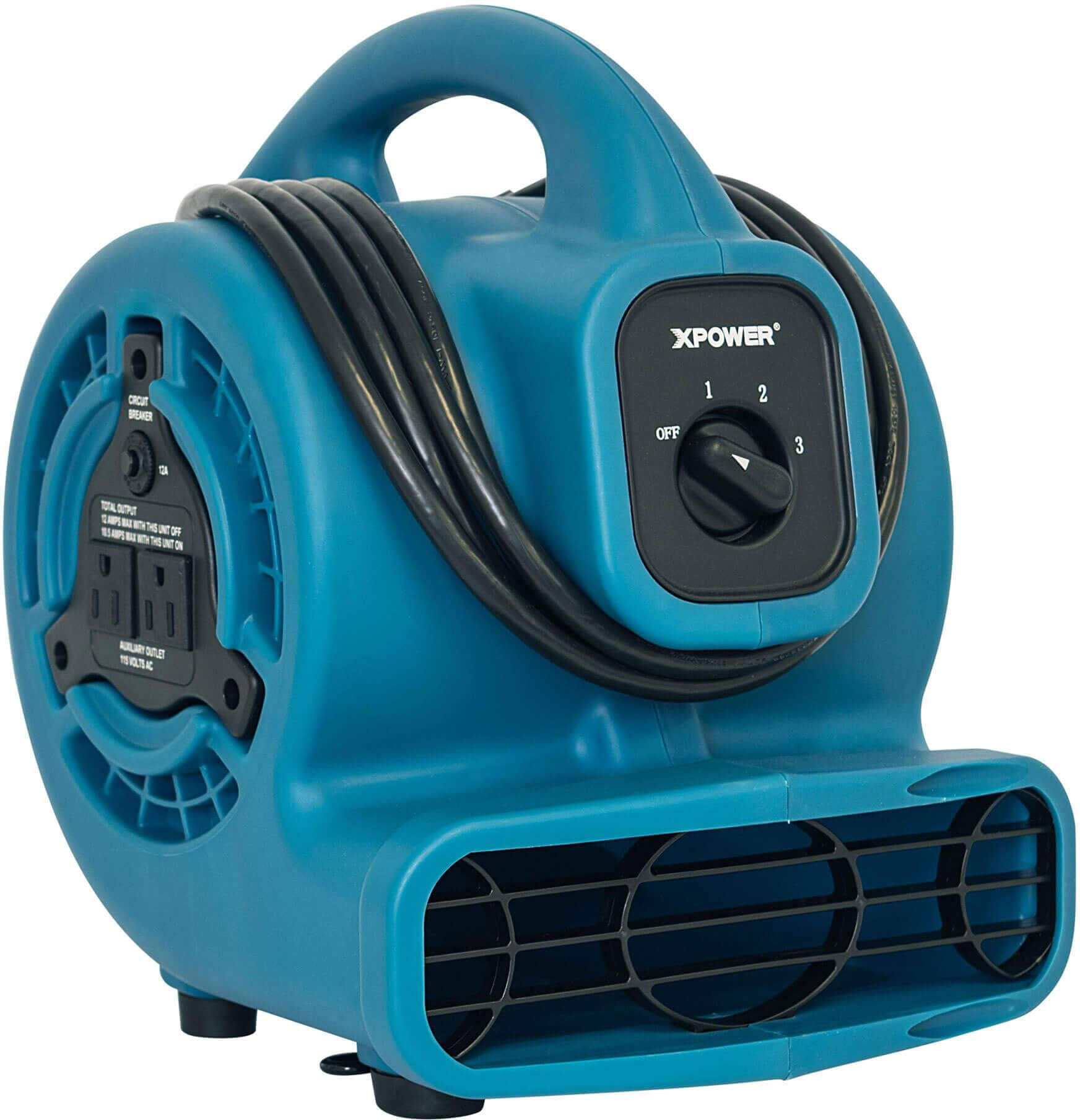 XPOWER P-80A, 600 CFM Air Mover, 3-Speed, 1/8 HP