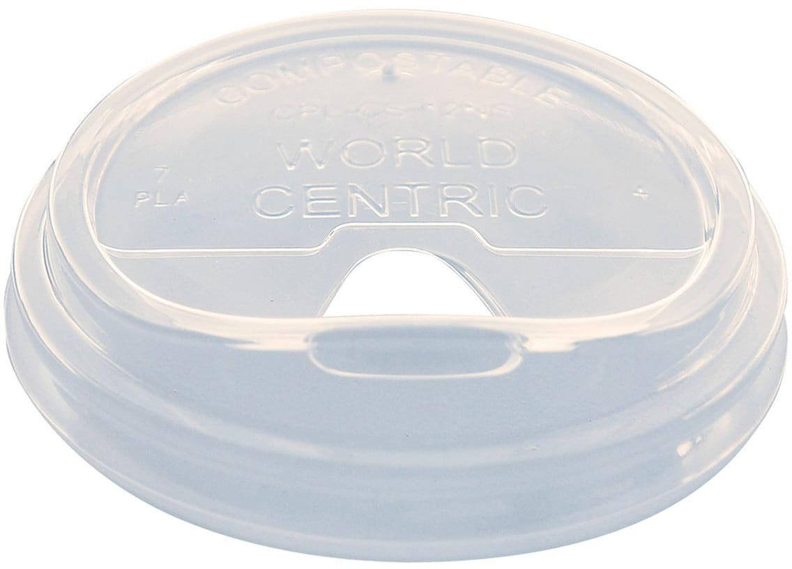 World Centric CPL-CS-12NS, PLA Plastic Cold Cup Sip Through Lid