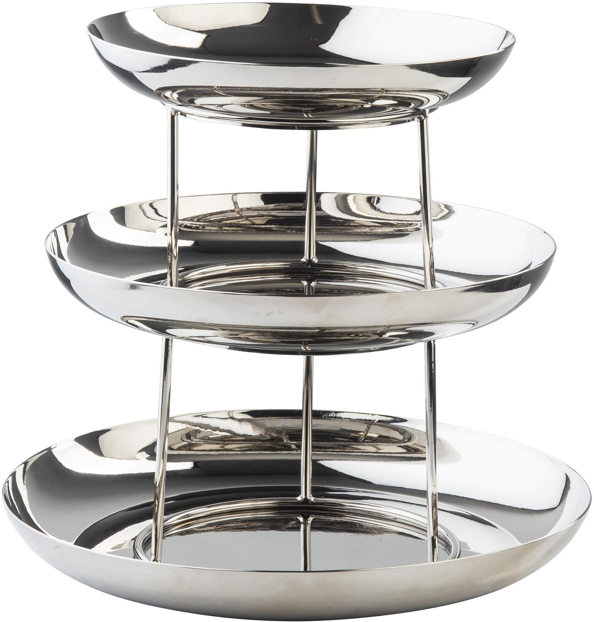 TableCraft 12036, 3-Tier Stainless Steel Seafood Tower Display