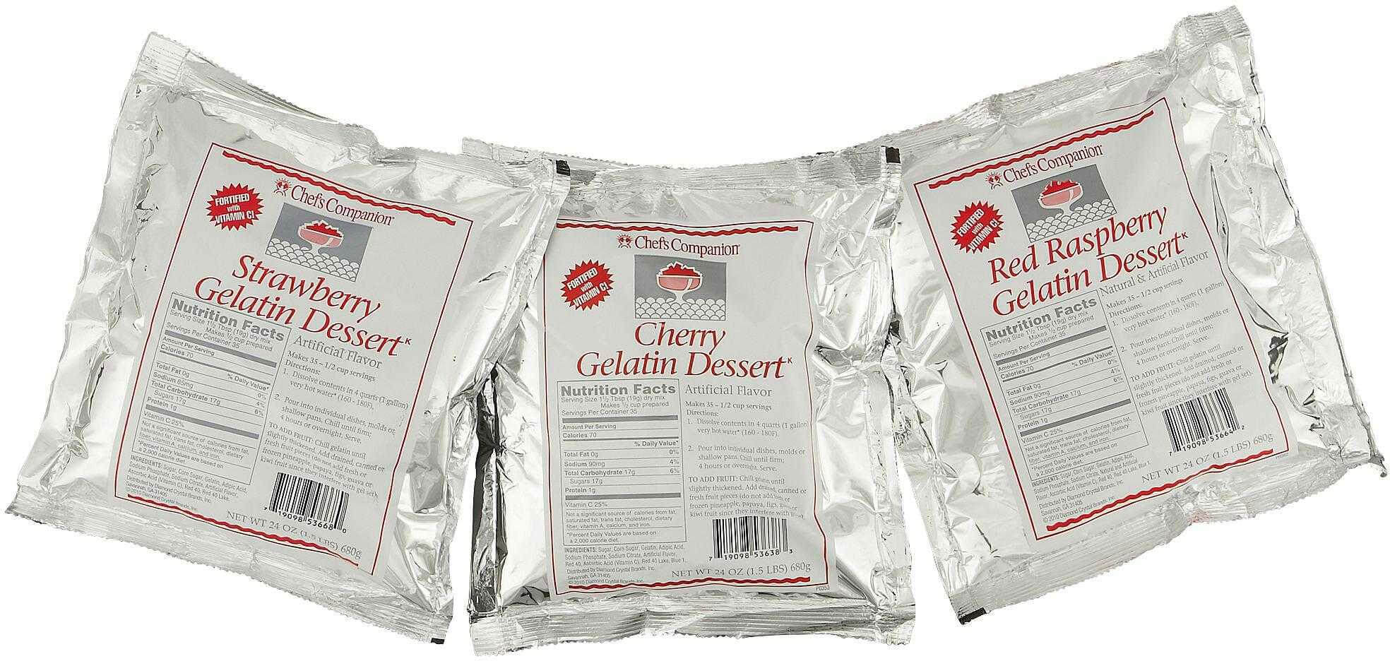 DYMA Brands 53633, 24 oz Assorted Red Flavored Gelatin Mix (12/case)