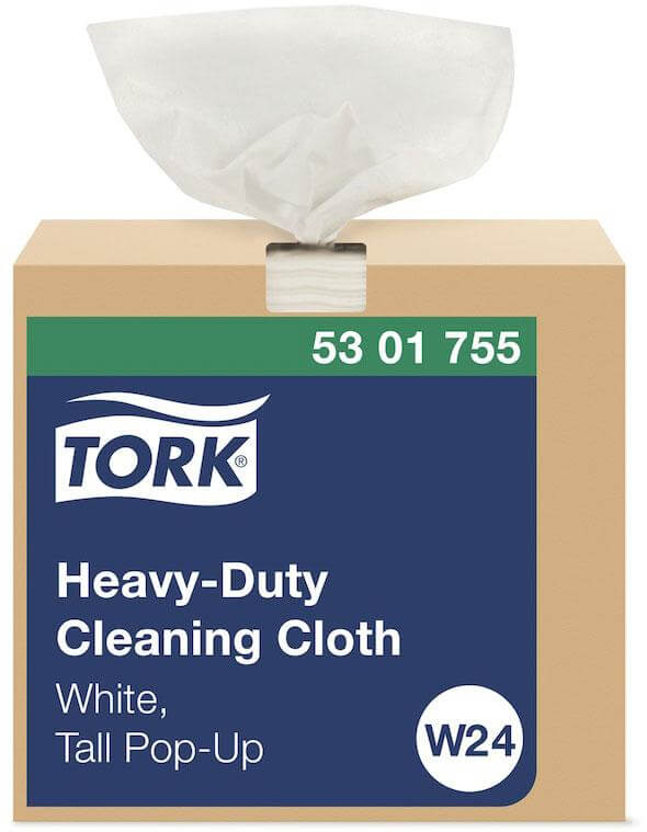 Tork 5301755, 80 Count Disposable Heavy Duty Cleaning Cloth, White