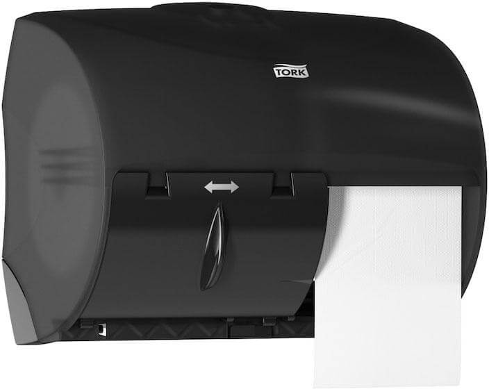 Tork 565728, Double OptiCore® Toilet Tissue Dispenser, Black