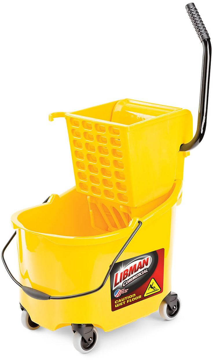 Libman Commercial 933, 7.5 Gallon Mop Bucket w/ Wringer, Side