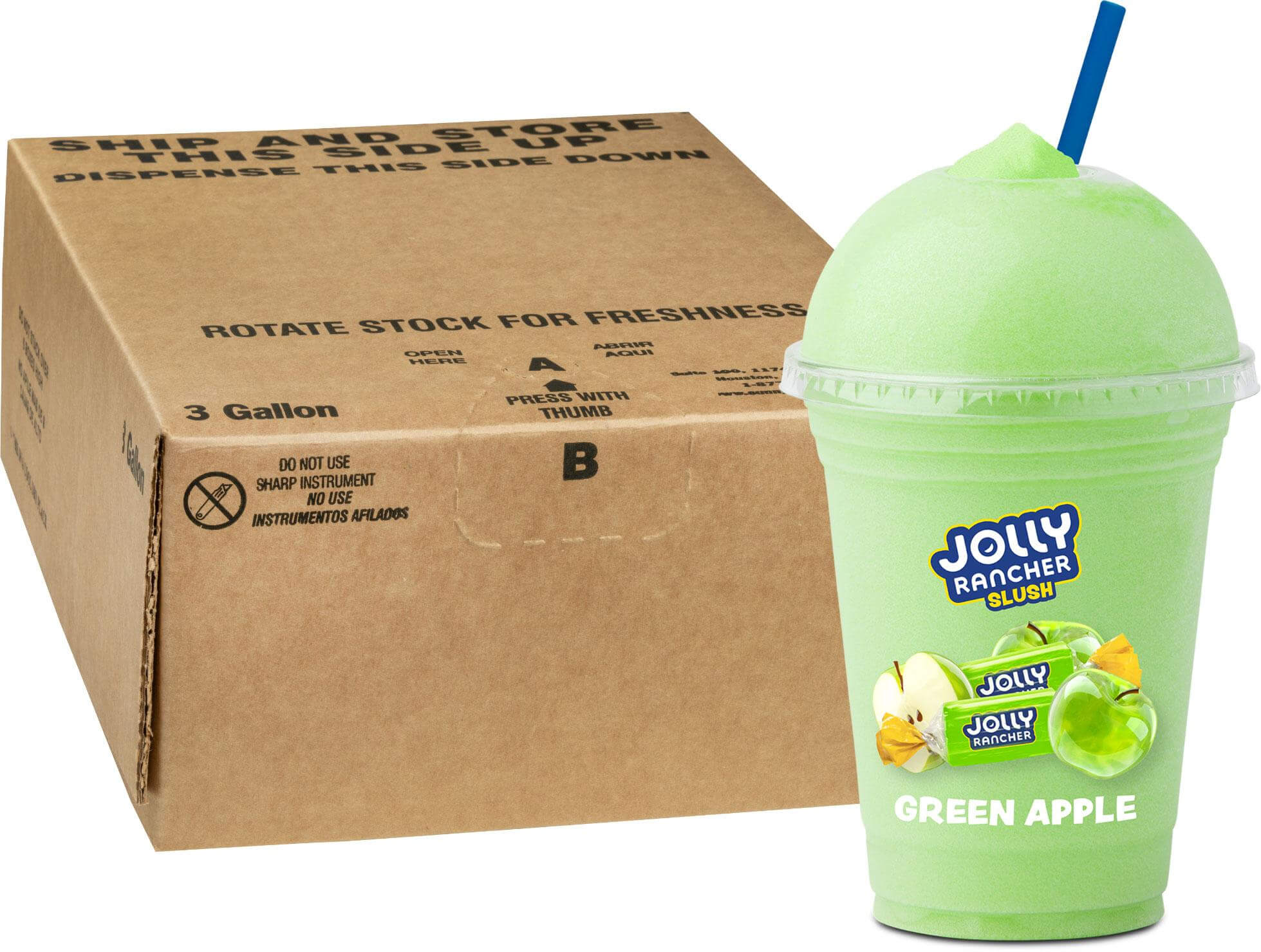 Jolly Rancher L9134F010201, 3 Gallon Bag-In-Box Green Apple Frozen