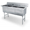 3 Compartment Sinks, part of GoFoodservice's collection of Steelworks products