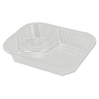 Nacho Tray - 2 Compartment, Clear Plastic - 500/Case