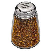 American Metalcraft GLAST2 2 oz. Clear Glass Contemporary Spice Shaker with  Stainless Steel Top and Slotted