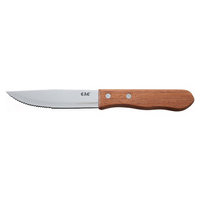 C.A.C. KWSK-40, 4-inch Stainless Steel Pointed Tip Steak Knife with Wooden  Handle
