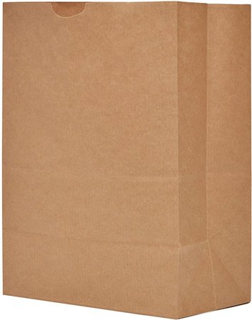 BAGSK1852 1/8 BBL 52# Paper Bag Natural Grocery Sack 500-Bundle 