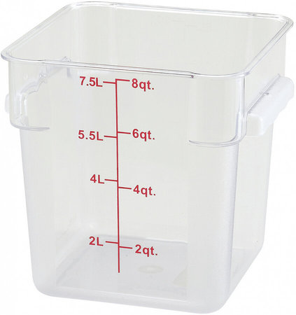 Winco PCSC-8C, 8 Qt Polycarbonate Food Storage Container, Clear