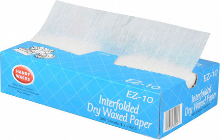 Handy Wacks EZ-12N, 12” x 10 3/4” EZ-Wrap Interfolded Dry Wax Deli ...