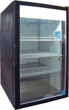 excellence emm 3hc black countertop display refrigerator with swing door