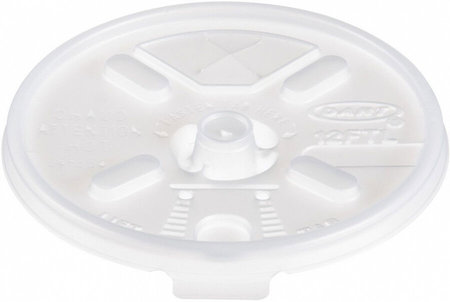 Dart 16FTLS Translucent Lift N' Lock Lids With Straw Slot - Case Of 1000